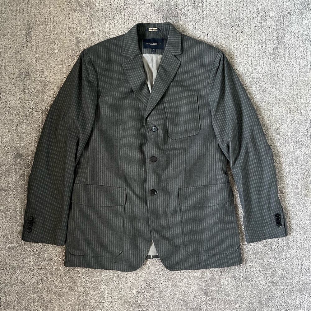 Banana Republic Modern Fit Stripe Utility Blazer